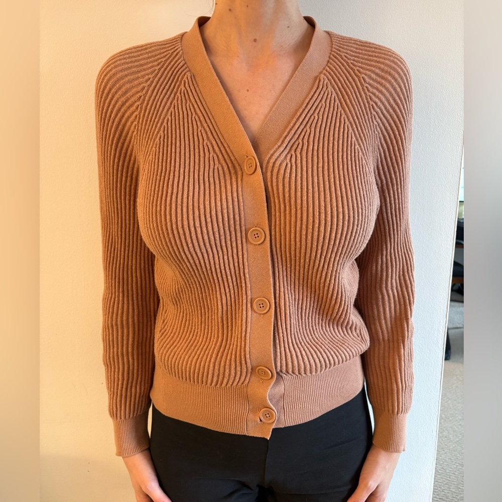 Uniqlo ribbed cotton & cashmere cardigan